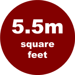 5.5 million square feet